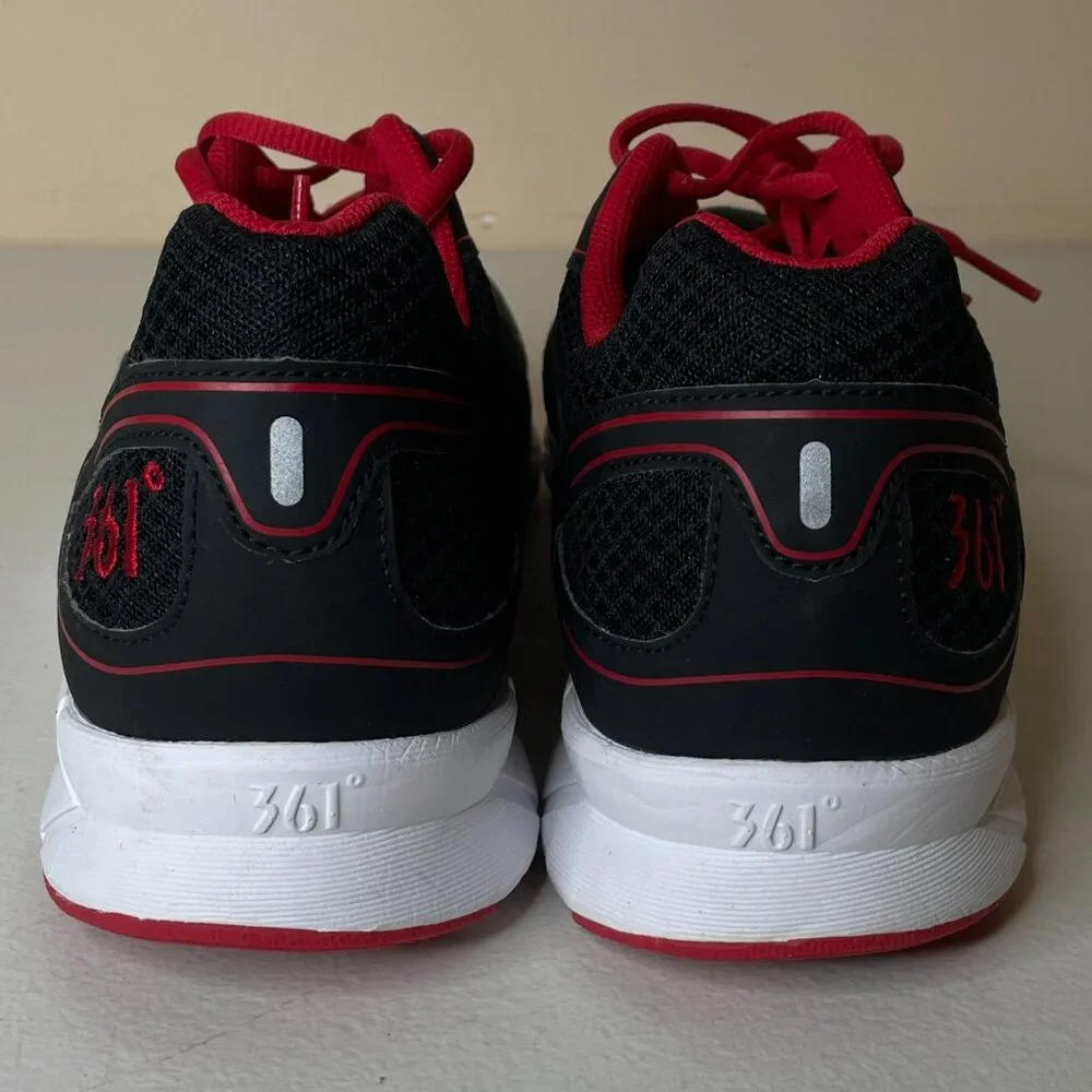 361 Degrees Black Red Breeze Sneakers Mens Size 12